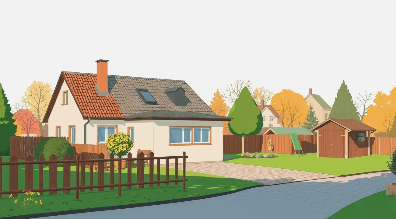 Pohľad na moderný interiér bytu s nábytkom a stavebnými prvkami