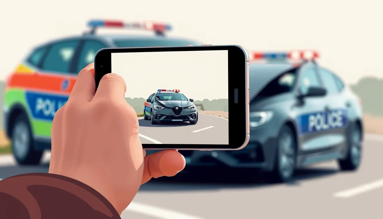 Vodič pri poškodenom automobile kontroluje dokumentáciu po dopravnej nehode