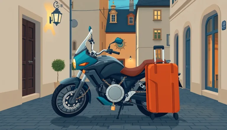 Motocyklista kontroluje zelenú kartu a doklady pred horským priesmykom