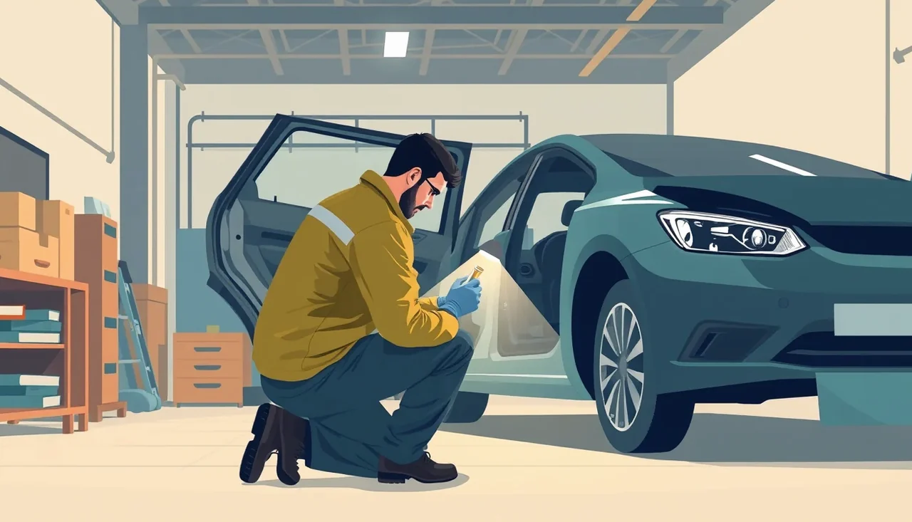 Dovážané osobné auto s nemeckými prevoznými značkami pripravené na cestu